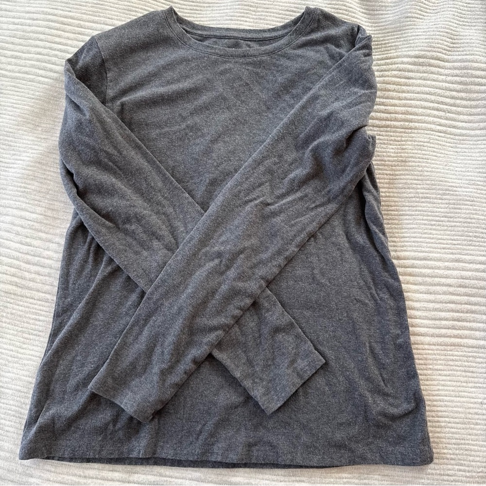 4/$10! Women's Long Sleeve Gray Top